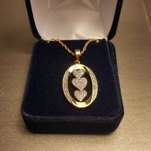 Gold plated heart necklace
